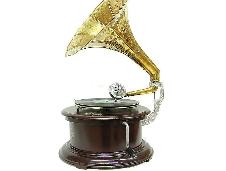 Kurma Kollu Gramofon (Yuvarlak)