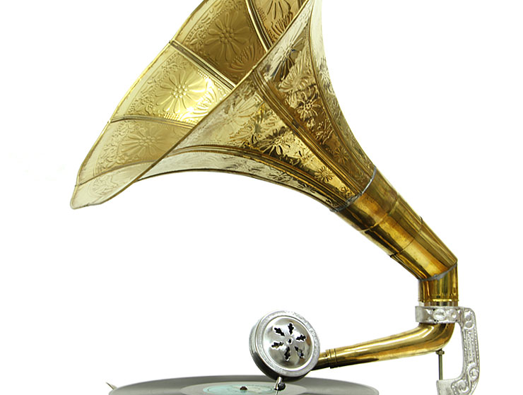 Kurma Kollu Gramofon (Yuvarlak)