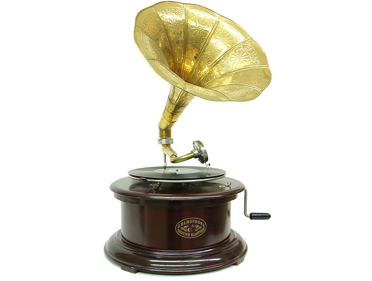 Kurma Kollu Gramofon (Yuvarlak)