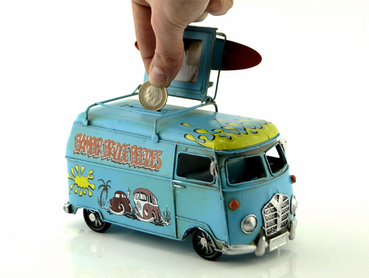 Retro Campervan Fotoğraf Çerçeveli Kumbara Retro Campervan Fotoğraf Çerçeveli Kumbara