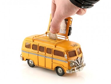 Camper Van Taxi Fotoğraf Çerçeveli Kumbara