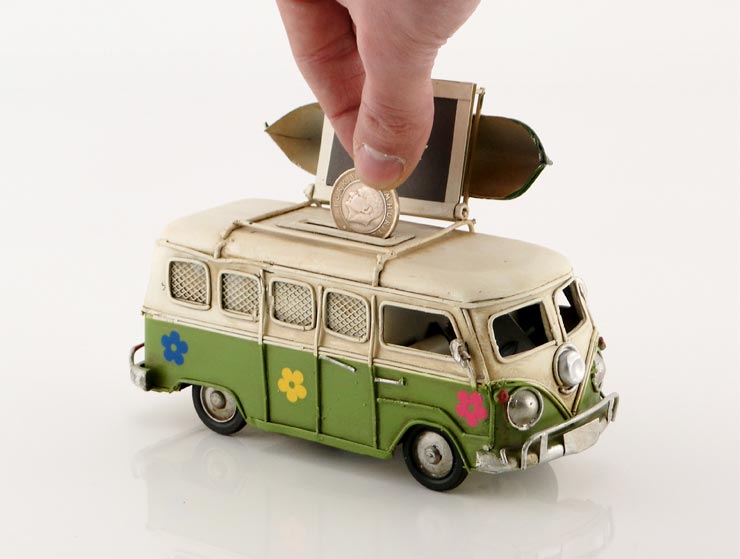 Camper Van Fotoğraf Çerçeveli Kumbara V Camper Van Fotoğraf Çerçeveli Kumbara V