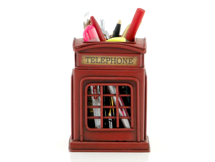 Metal Telefon Kulübesi Kalemlik