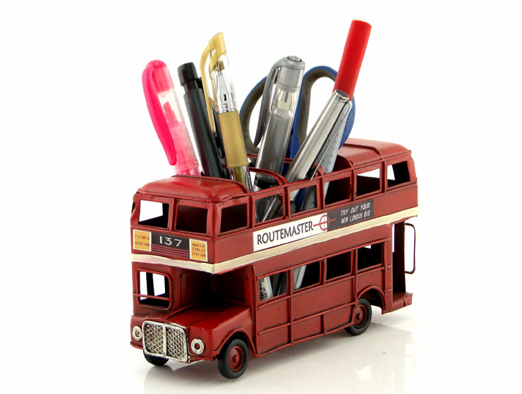 Retro London Bus Kalemlik Retro London Bus Kalemlik