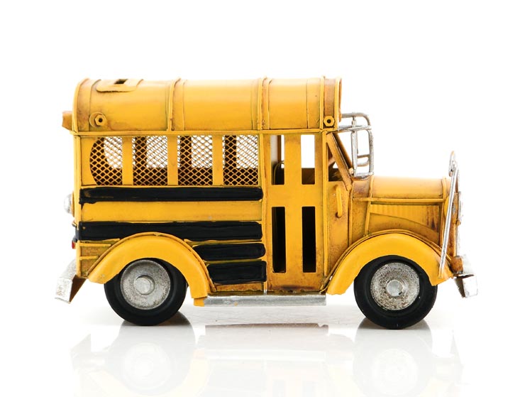 School Bus Metal Kumbara