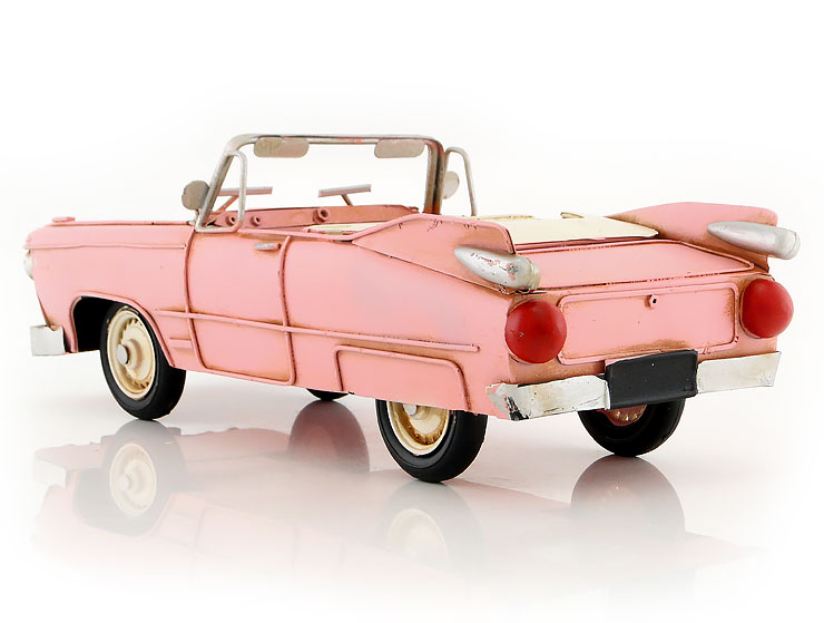 Vintage Cabrio Metal Araba Pembe (Büyük Boy) Vintage Cabrio Metal Araba Pembe (Büyük Boy)