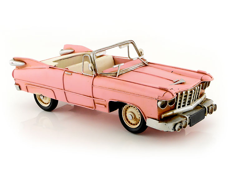 Vintage Cabrio Metal Araba Pembe (Büyük Boy) Vintage Cabrio Metal Araba Pembe (Büyük Boy)