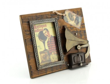 Vintage 3D Gramofon Fotoğraf Çerçevesi Vintage 3D Gramofon Fotoğraf Çerçevesi