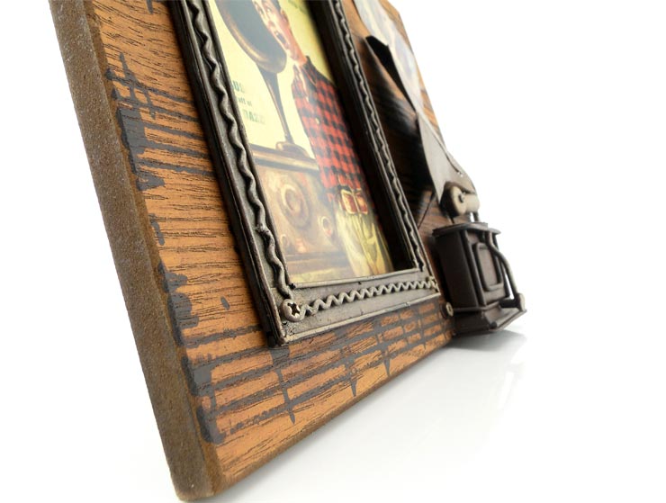 Vintage 3D Gramofon Fotoğraf Çerçevesi