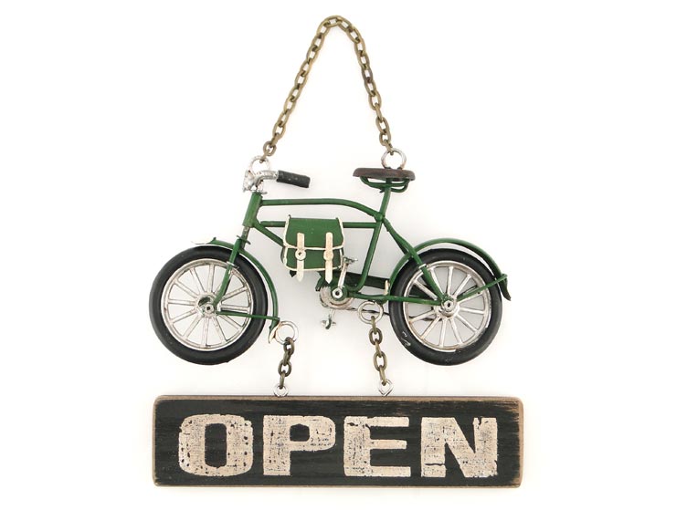 Vintage Bicycle Metal Kapı Yazısı II